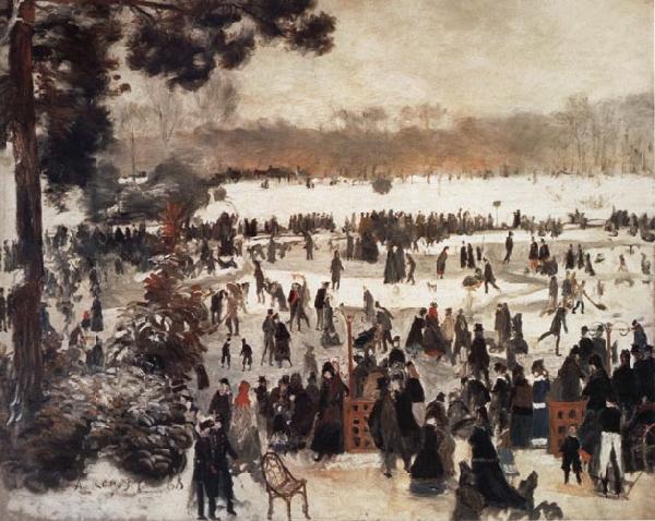 Pierre Renoir Skaters in the Bois de Boulogne oil painting image